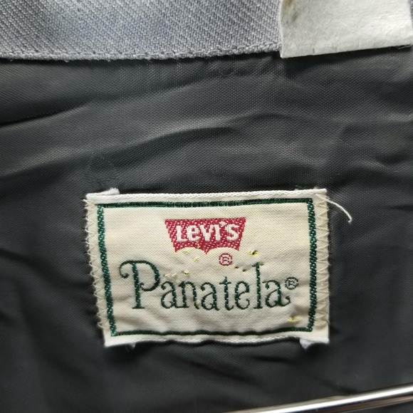 VTG Levis Panatela Jacket Mens XL Gray Western Shirt Jac Button Front 70s - Picture 4 of 8